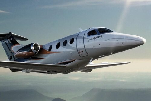 Jet privado en vuelo